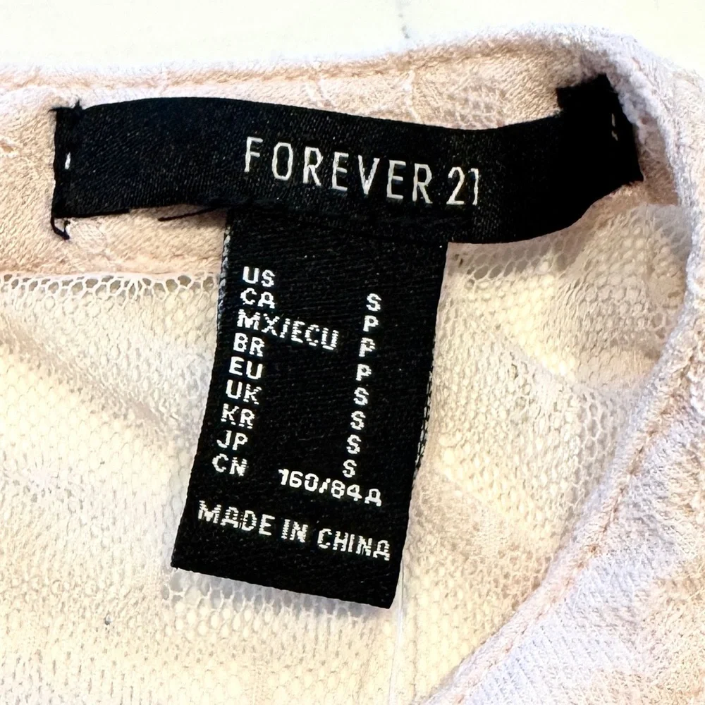 Forever 21 Pink Sleeveless Lace Bodysuit Lingerie Baddie Women’s Size S NWT - Picture 9 of 11